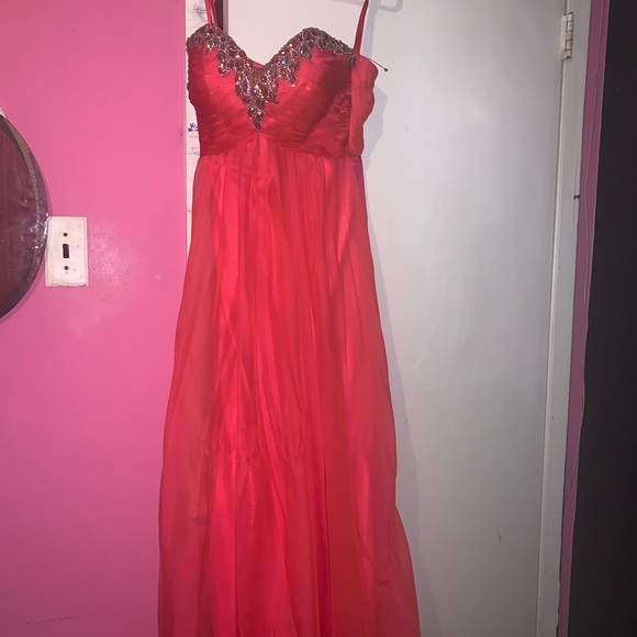 sequin pink prom dress - Picture 2 of 3